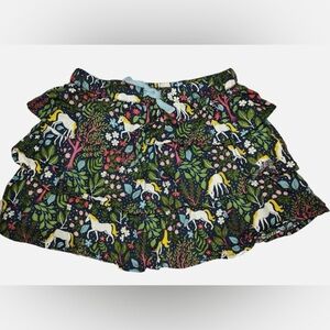 MINI BODEN EUC SZ 5-6Y Colorful Unicorn Tiered Ruffle Mini Skirt